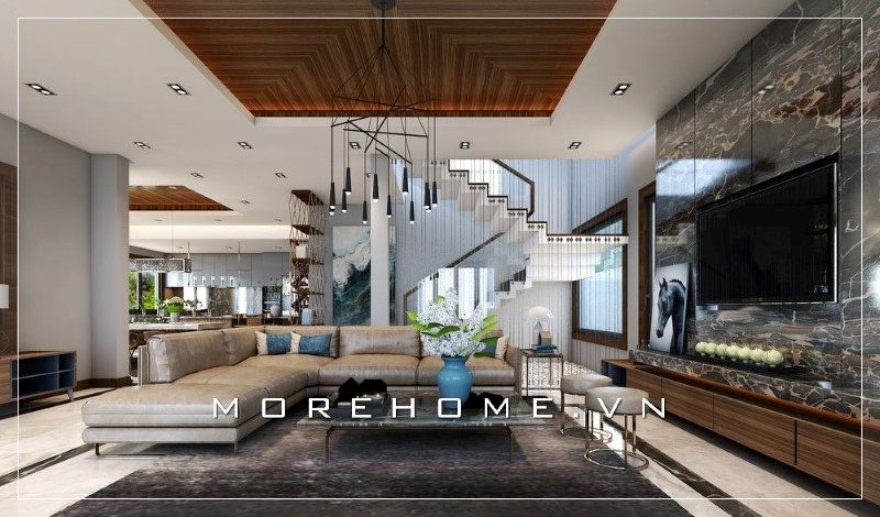 Ghế sofa bọc da có tác dụng mang đến 1 không gian phòng khách ấn tượng hơn trong mắt người nhìn.
