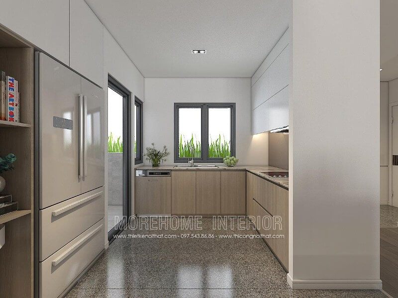 Xu hướng hiện nay của tủ bếp gỗ công nghiệp với kiểu dáng hiện đại đang chiếm lĩnh thị trường.